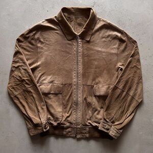 brown suede bomber jacket